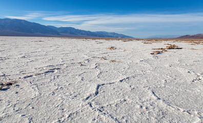 Endless Salt Flats at Badwater Basin, Death Valley National Park. California