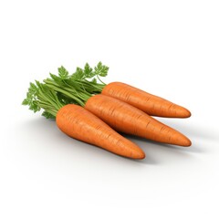 Carrots on a white background. Healthy food. root crop.