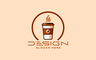 coffee shop logo vector illustration design