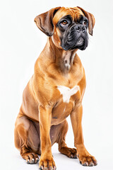 Obraz premium Boxer dog isolated on white background