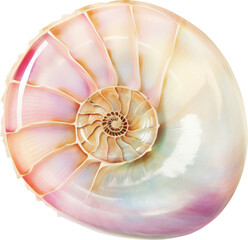 Obraz premium Sea shell created with Generative AI technology