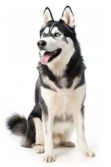 Fototapeta premium Siberian Husky dog isolated on white background