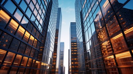 Generative AI image of business buildings