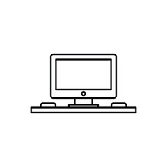 computer laptop icon vector