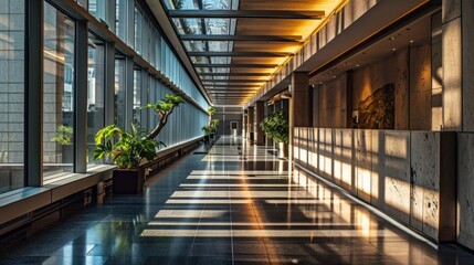Generative AI image of lobby of a luxury building business and real estate