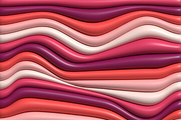 Abstract background of 3d groovy Wavy Lines design in 1970s Hippie Retro style.Seventies Style,...