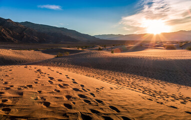 Last Light on the Dunes, Mesquite Flat Sand Dunes, Death Valley National Park, California