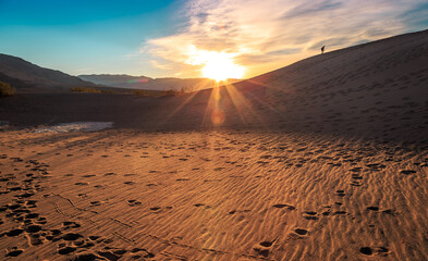 Last Light on the Dunes, Mesquite Flat Sand Dunes, Death Valley National Park, California