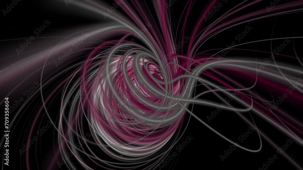 Poster Powerful video animation with stripe wave object in slow motion, 4096x2304 loop 4K