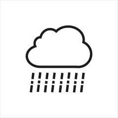 rainy vector icon line template