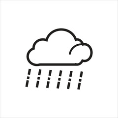 rainy vector icon line template