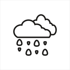 rainy vector icon line template