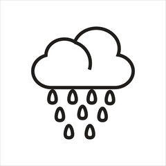 rainy vector icon line template