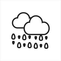 rainy vector icon line template