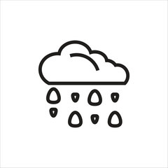rainy vector icon line template