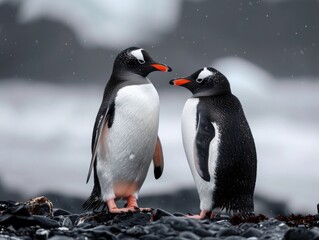 Obraz premium Photography of Two Penguins