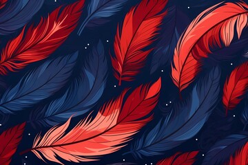 Fototapeta premium bird feathers background pattern, banner, wings background picture, seamless background