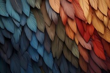 Obraz premium bird feathers background pattern, banner, wings background picture, seamless background