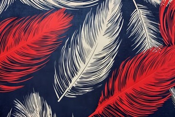 Fototapeta premium bird feathers background pattern, banner, wings background picture, seamless background