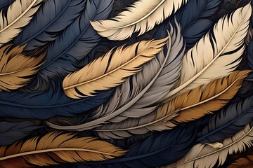 bird feathers background pattern, banner, wings background picture, seamless background