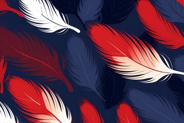 Obraz premium bird feathers background pattern, banner, wings background picture, seamless background