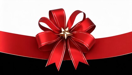 a red christmas ribbon on a white background png
