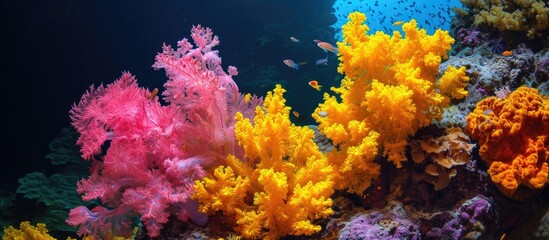 Fototapeta na wymiar Colorful deep-sea coral of the Indian Ocean.