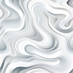 Abstract seamless pattern with wavy modern geometric overlap layers on white wall texture background