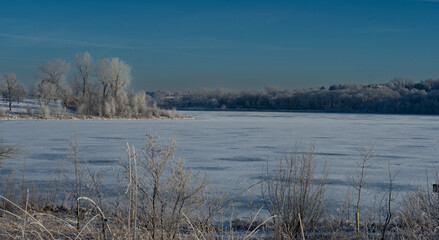 Frozen lake