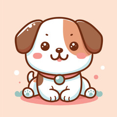 cute dog cartoon style illustration