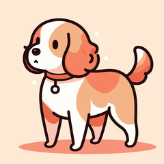 cute dog cartoon style illustration