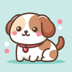 cute dog cartoon style illustration