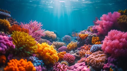 Obraz na płótnie Canvas Underwater Coral Reef Background