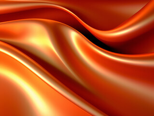 Orange Abstract Fabric Drip Swoosh Curve Background