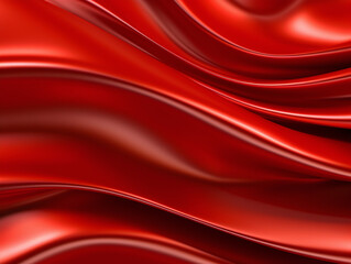 Obraz premium Red Abstract Fabric Drip Swoosh Curve Background