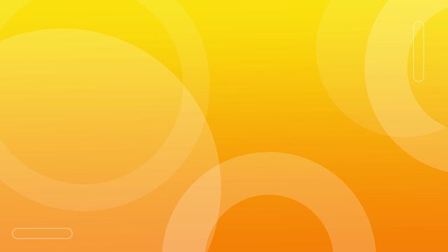 abstract yellow and orange background animation with circular shapes