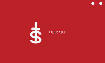 TS Alphabet letters Initials Monogram logo ST, T and S