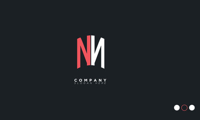 NN Alphabet letters Initials Monogram logo 