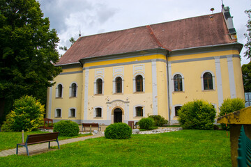 Fototapeta na wymiar Evangelic church in the city of Poprad in Slovakia