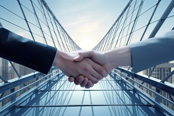 Images could illustrate a bridge symbolizing trust-building, a handshake indicating trust, or transparency visuals