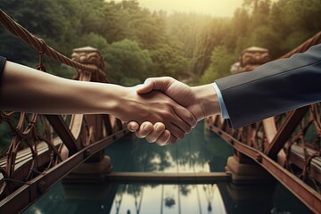 Images could illustrate a bridge symbolizing trust-building, a handshake indicating trust, or transparency visuals - Powered by Adobe