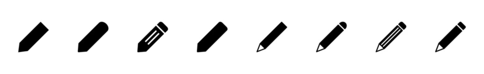 Foto op Plexiglas Pencil icon set. pen symbol. edit icon vector © AAVAA