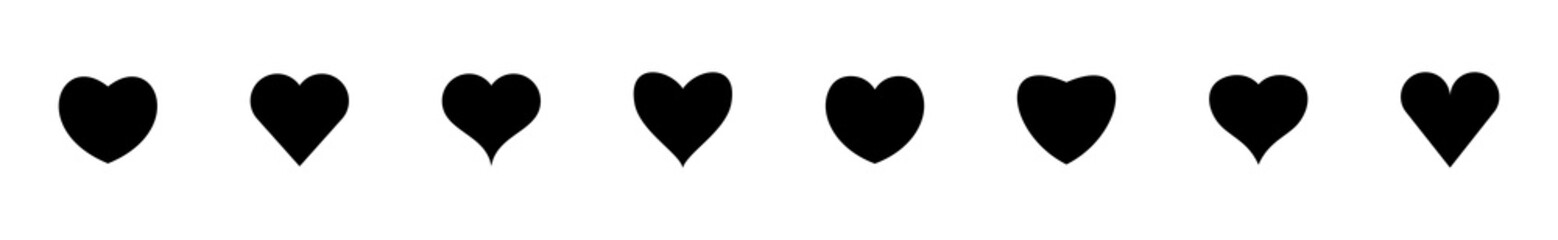 Love icon set. Heart icon vector. Like icon vector.