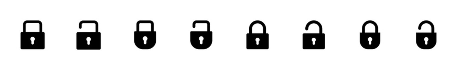 Lock icon set. Padlock icon vector. Encryption icon. Security symbol