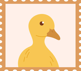 Postage Stamp With Duck