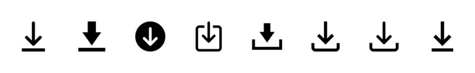 Download icon set. Download vector icon