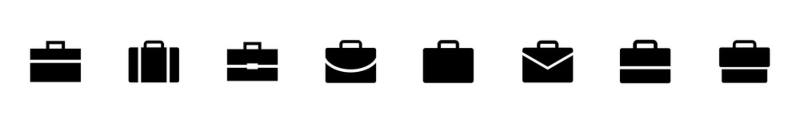 Fototapeta premium Briefcase icon set. suitcase icon. luggage symbol.