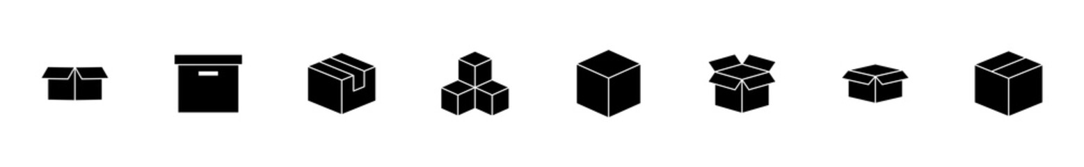 Box icon set. box vector icon, package, parcel