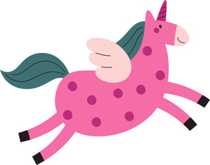 Unicorn Running Magical Animal