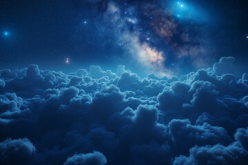 Obraz premium Clouds and starry sky